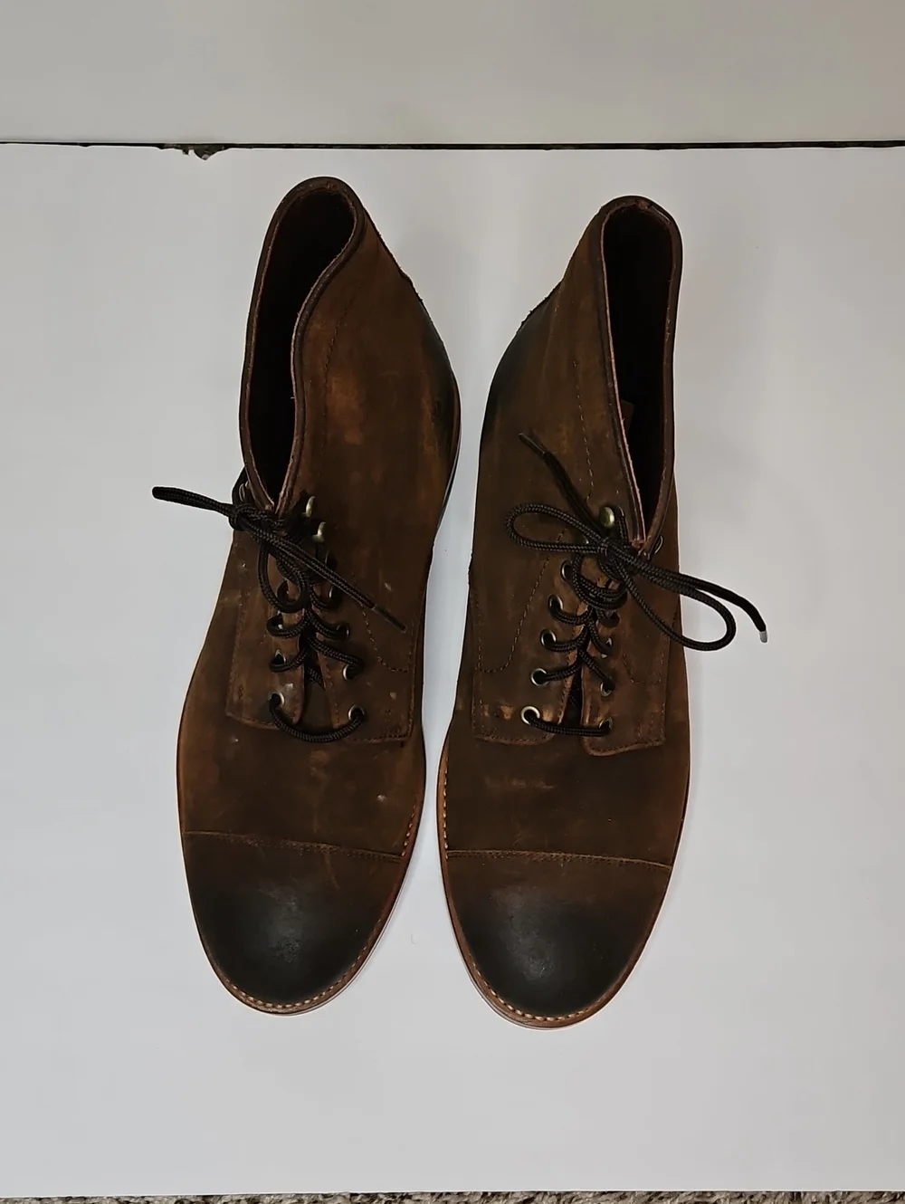 Trask Leather Lace-Up Boots